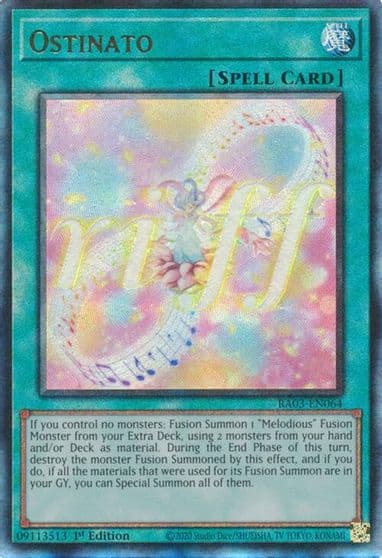 Ostinato PUR Quarter Century Bonanza Yu-Gi-Oh! card
