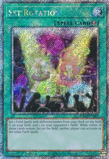 Set Rotation Platinum Secret Rare Quarter Century Bonanza Yu-Gi-Oh! card