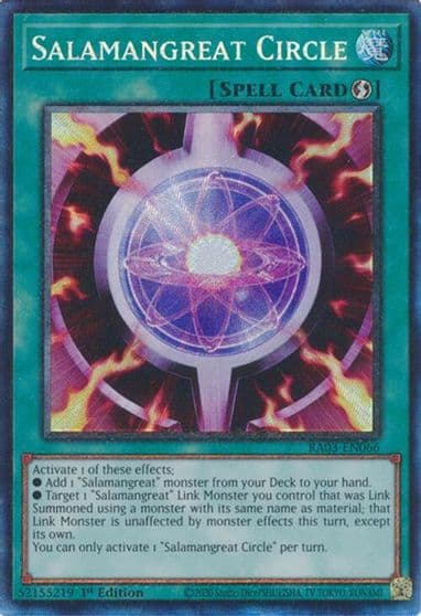 Salamangreat Circle PCR Quarter Century Bonanza Yu-Gi-Oh! card