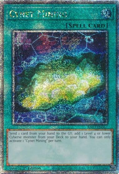 Cynet Mining Quarter Century Secret Rare Quarter Century Bonanza Yu-Gi-Oh! card