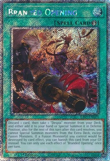 Branded Opening Platinum Secret Rare Quarter Century Bonanza Yu-Gi-Oh! card