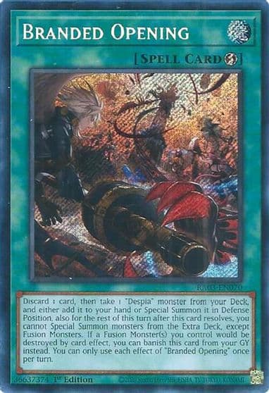 Branded Opening Secret Rare Quarter Century Bonanza Yu-Gi-Oh! card