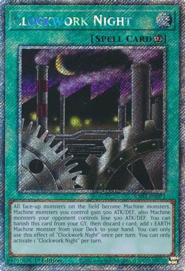 Clockwork Night Platinum Secret Rare Quarter Century Bonanza Yu-Gi-Oh! card