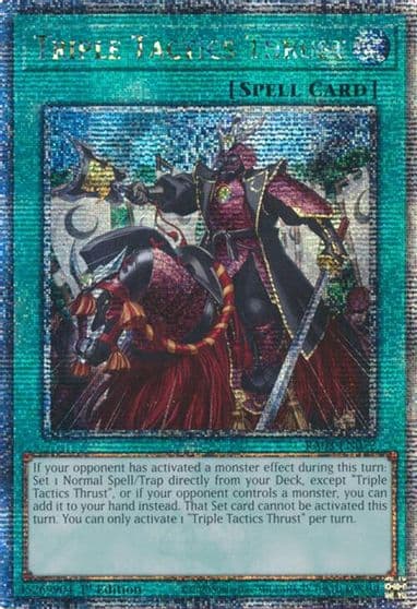 Triple Tactics Thrust Quarter Century Secret Rare Quarter Century Bonanza Yu-Gi-Oh! card