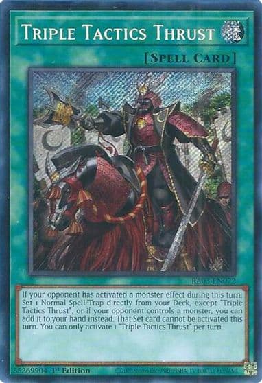 Triple Tactics Thrust Secret Rare Quarter Century Bonanza Yu-Gi-Oh! card