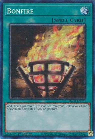 Bonfire PCR Quarter Century Bonanza Yu-Gi-Oh! card