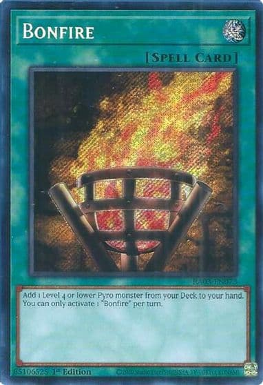 Bonfire Secret Rare Quarter Century Bonanza Yu-Gi-Oh! card