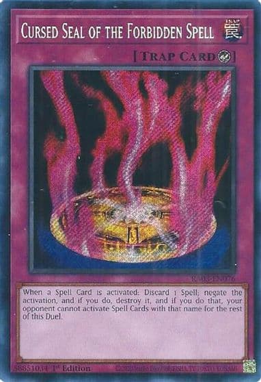 Cursed Seal of the Forbidden Spell Secret Rare Quarter Century Bonanza Yu-Gi-Oh! card