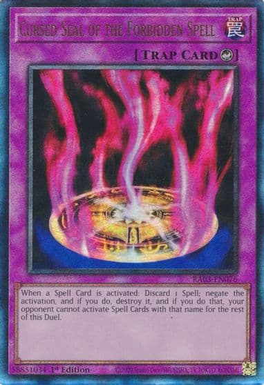 Cursed Seal of the Forbidden Spell PUR Quarter Century Bonanza Yu-Gi-Oh! card