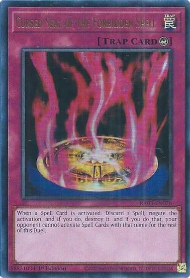Cursed Seal of the Forbidden Spell UR Quarter Century Bonanza Yu-Gi-Oh! card