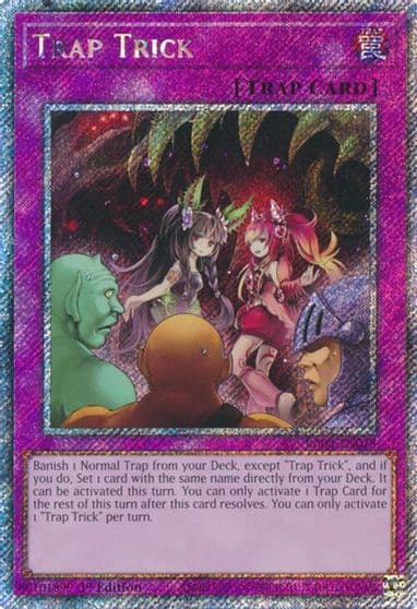 Trap Trick Platinum Secret Rare Quarter Century Bonanza Yu-Gi-Oh! card