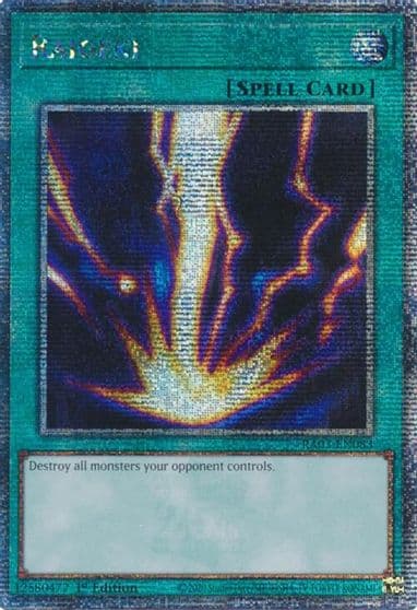 Raigeki Quarter Century Secret Rare Quarter Century Bonanza Yu-Gi-Oh! card