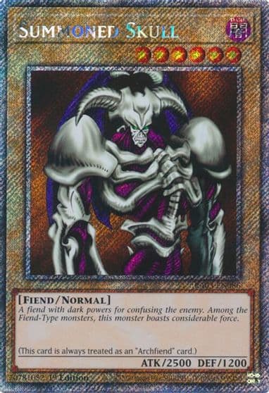 Summoned Skull Platinum Secret Rare Quarter Century Bonanza Yu-Gi-Oh! card
