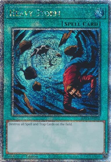 Heavy Storm Quarter Century Secret Rare Quarter Century Bonanza Yu-Gi-Oh! card