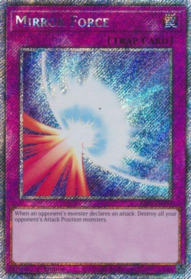 Mirror Force Platinum Secret Rare Quarter Century Bonanza Yu-Gi-Oh! card