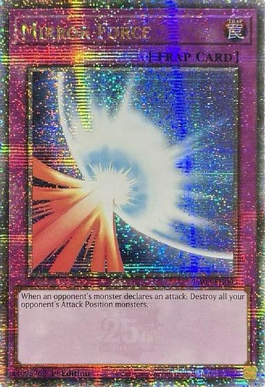 Mirror Force Quarter Century Secret Rare Quarter Century Bonanza Yu-Gi-Oh! card