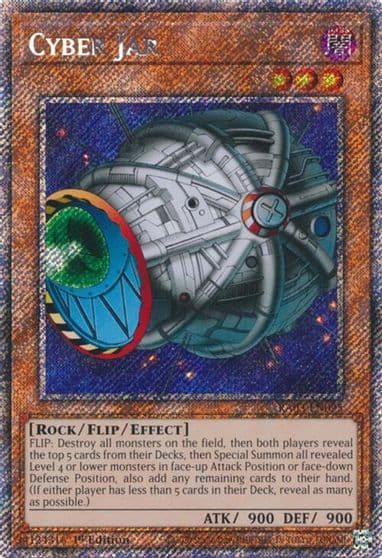 Cyber Jar Platinum Secret Rare Quarter Century Bonanza Yu-Gi-Oh! card