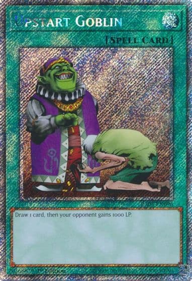 Upstart Goblin Platinum Secret Rare Quarter Century Bonanza Yu-Gi-Oh! card
