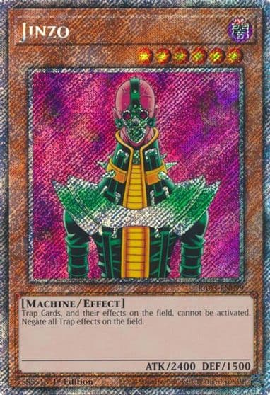 Jinzo Platinum Secret Rare Quarter Century Bonanza Yu-Gi-Oh! card