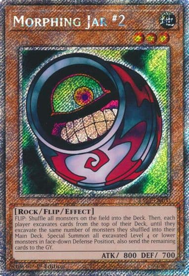 Morphing Jar 2 Platinum Secret Rare Quarter Century Bonanza Yu-Gi-Oh! card