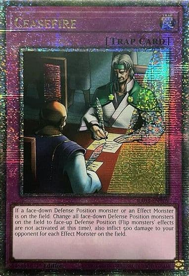Ceasefire Quarter Century Secret Rare Quarter Century Bonanza Yu-Gi-Oh! card
