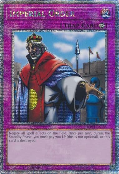 Imperial Order Quarter Century Secret Rare Quarter Century Bonanza Yu-Gi-Oh! card