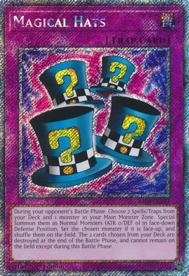 Magical Hats Platinum Secret Rare Quarter Century Bonanza Yu-Gi-Oh! card