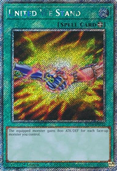 United We Stand Platinum Secret Rare Quarter Century Bonanza Yu-Gi-Oh! card