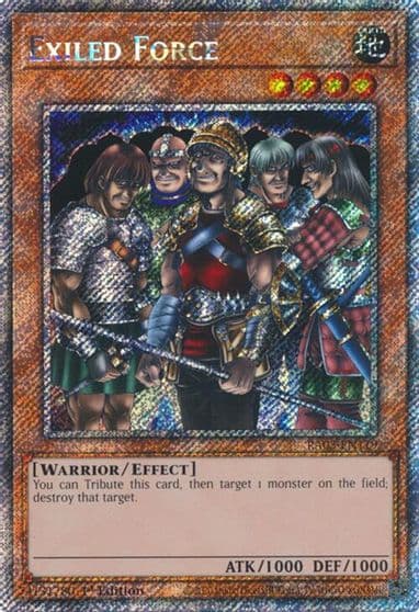 Exiled Force Platinum Secret Rare Quarter Century Bonanza Yu-Gi-Oh! card