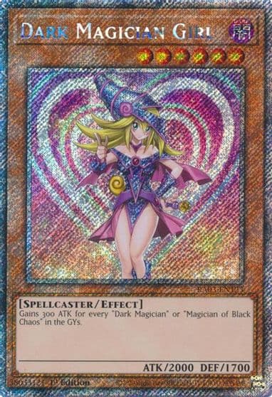 Dark Magician Girl Platinum Secret Rare A Quarter Century Bonanza Yu-Gi-Oh! card