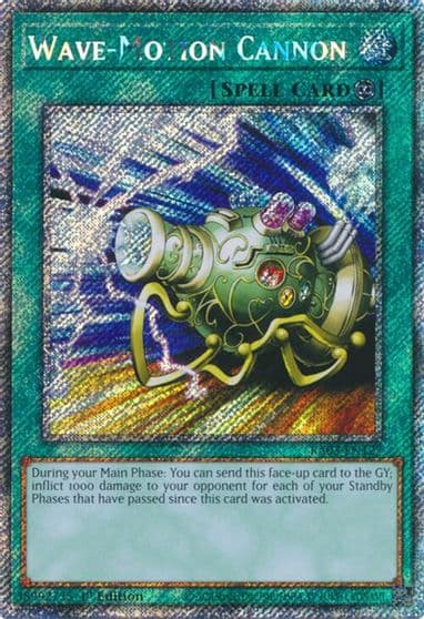 Wave Motion Cannon Platinum Secret Rare Quarter Century Bonanza Yu-Gi-Oh! card