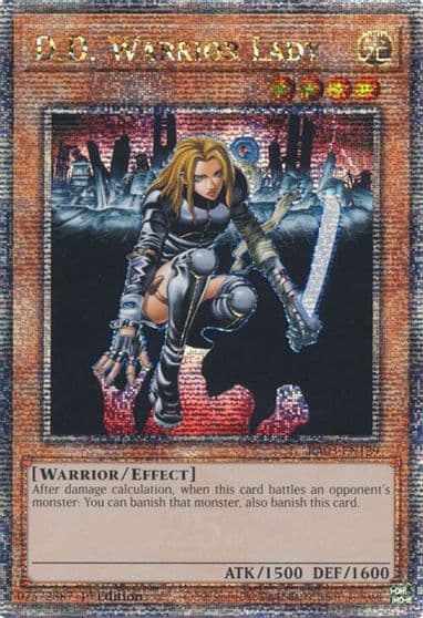 DD Warrior Lady Quarter Century Secret Rare Quarter Century Bonanza Yu-Gi-Oh! card