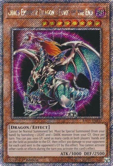 Chaos Emperor Dragon Envoy of the End Platinum Secret Rare Quarter Century Bonanza Yu-Gi-Oh! card