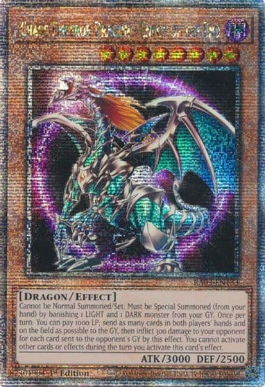 Chaos Emperor Dragon Envoy of the End Quarter Century Secret Rare Quarter Century Bonanza Yu-Gi-Oh! card