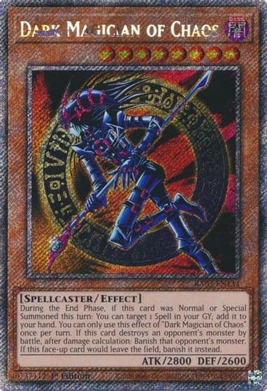 Dark Magician of Chaos Platinum Secret Rare Quarter Century Bonanza Yu-Gi-Oh! card