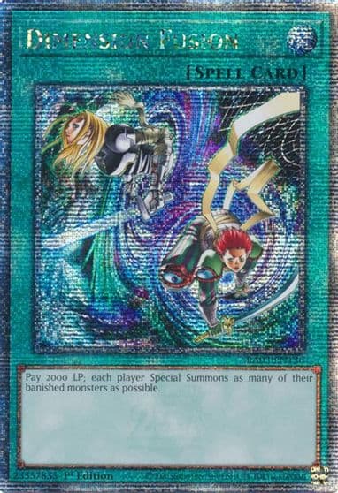 Dimension Fusion Quarter Century Secret Rare Quarter Century Bonanza Yu-Gi-Oh! card