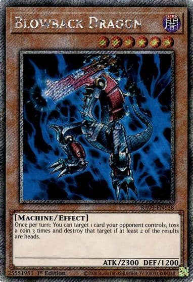 Blowback Dragon Platinum Secret Rare Quarter Century Bonanza Yu-Gi-Oh! card