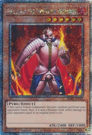 Thestalos the Firestorm Monarch Quarter Century Secret Rare Quarter Century Bonanza Yu-Gi-Oh! card