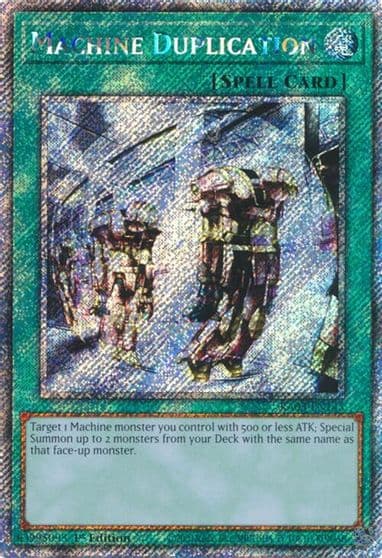 Machine Duplication Platinum Secret Rare Quarter Century Bonanza Yu-Gi-Oh! card