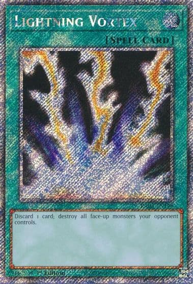 Lightning Vortex Platinum Secret Rare Quarter Century Bonanza Yu-Gi-Oh! card