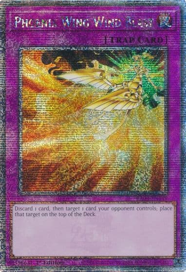 Phoenix Wing Wind Blast Quarter Century Secret Rare Quarter Century Bonanza Yu-Gi-Oh! card