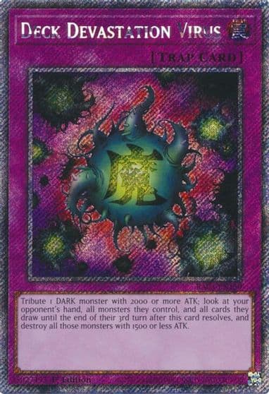 Deck Devastation Virus Platinum Secret Rare Quarter Century Bonanza Yu-Gi-Oh! card