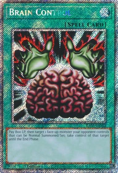 Brain Control Platinum Secret Rare Quarter Century Bonanza Yu-Gi-Oh! card