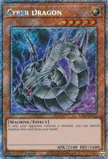 Cyber Dragon Platinum Secret Rare Quarter Century Bonanza Yu-Gi-Oh! card