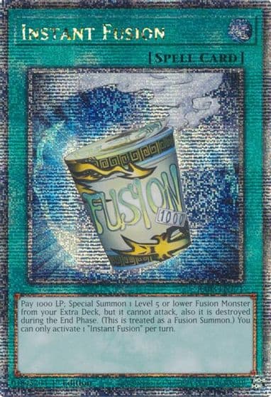 Instant Fusion Quarter Century Secret Rare Quarter Century Bonanza Yu-Gi-Oh! card