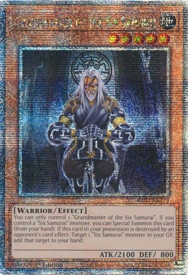 Grandmaster of the Six Samurai Quarter Century Secret Rare Quarter Century Bonanza Yu-Gi-Oh! card