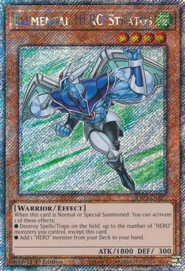 Elemental HERO Stratos Platinum Secret Rare Quarter Century Bonanza Yu-Gi-Oh! card