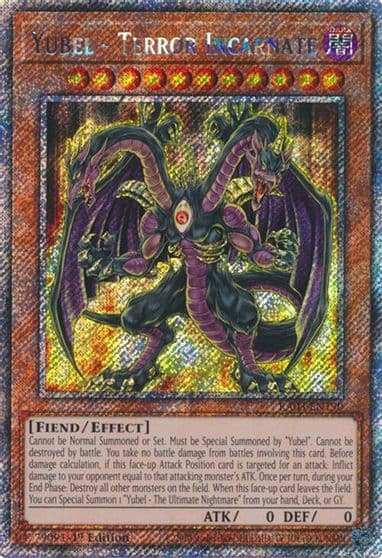 Yubel Terror Incarnate Platinum Secret Rare Quarter Century Bonanza Yu-Gi-Oh! card