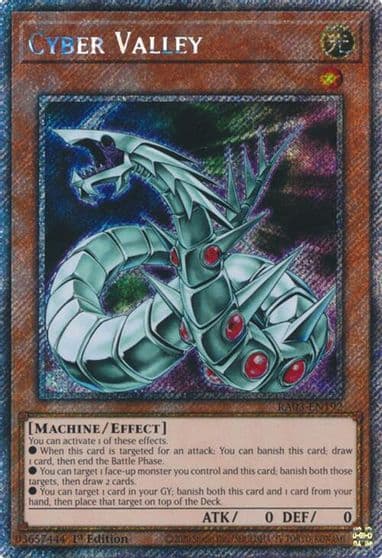 Cyber Valley Platinum Secret Rare Quarter Century Bonanza Yu-Gi-Oh! card