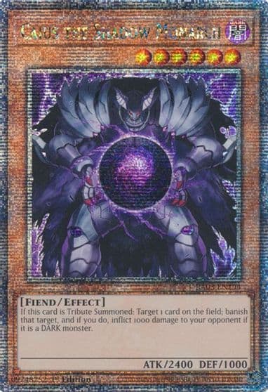 Caius the Shadow Monarch Quarter Century Secret Rare Quarter Century Bonanza Yu-Gi-Oh! card
